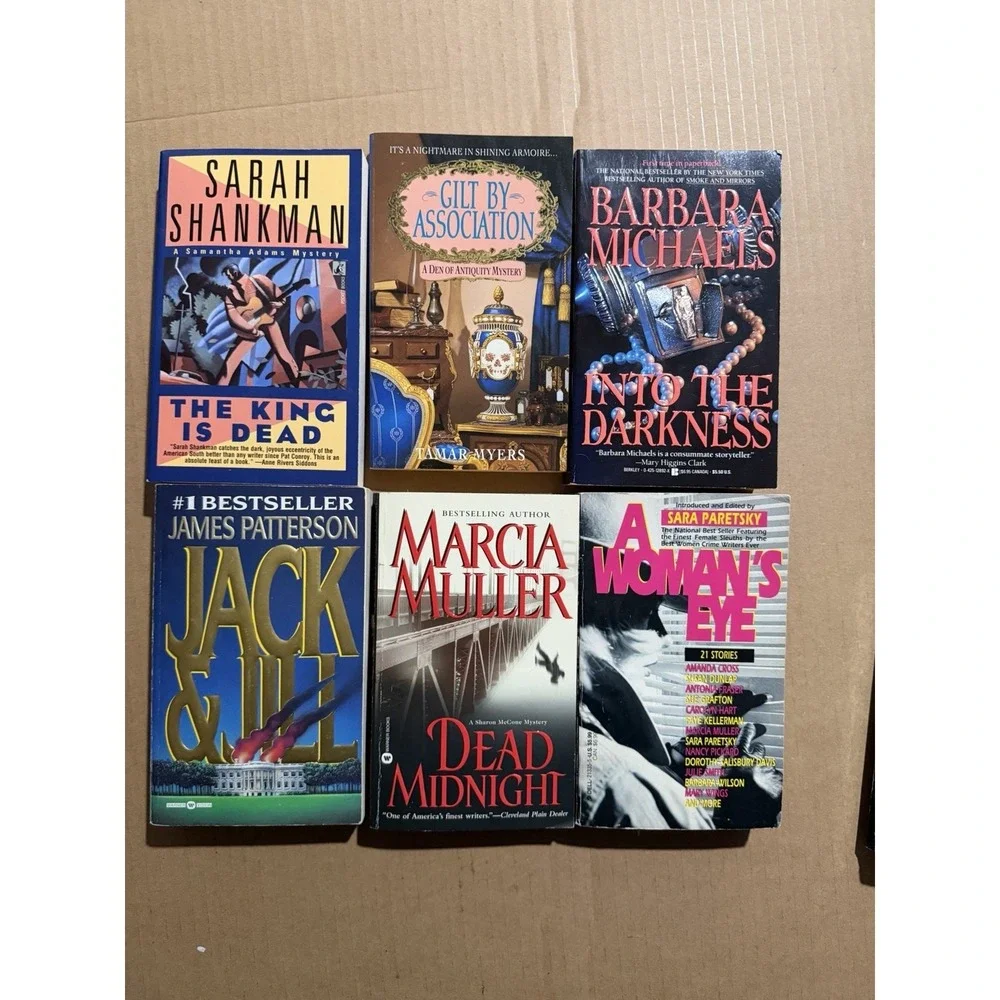 Lot of 10 random‎ murder mystery novel paperback books, various authors B7